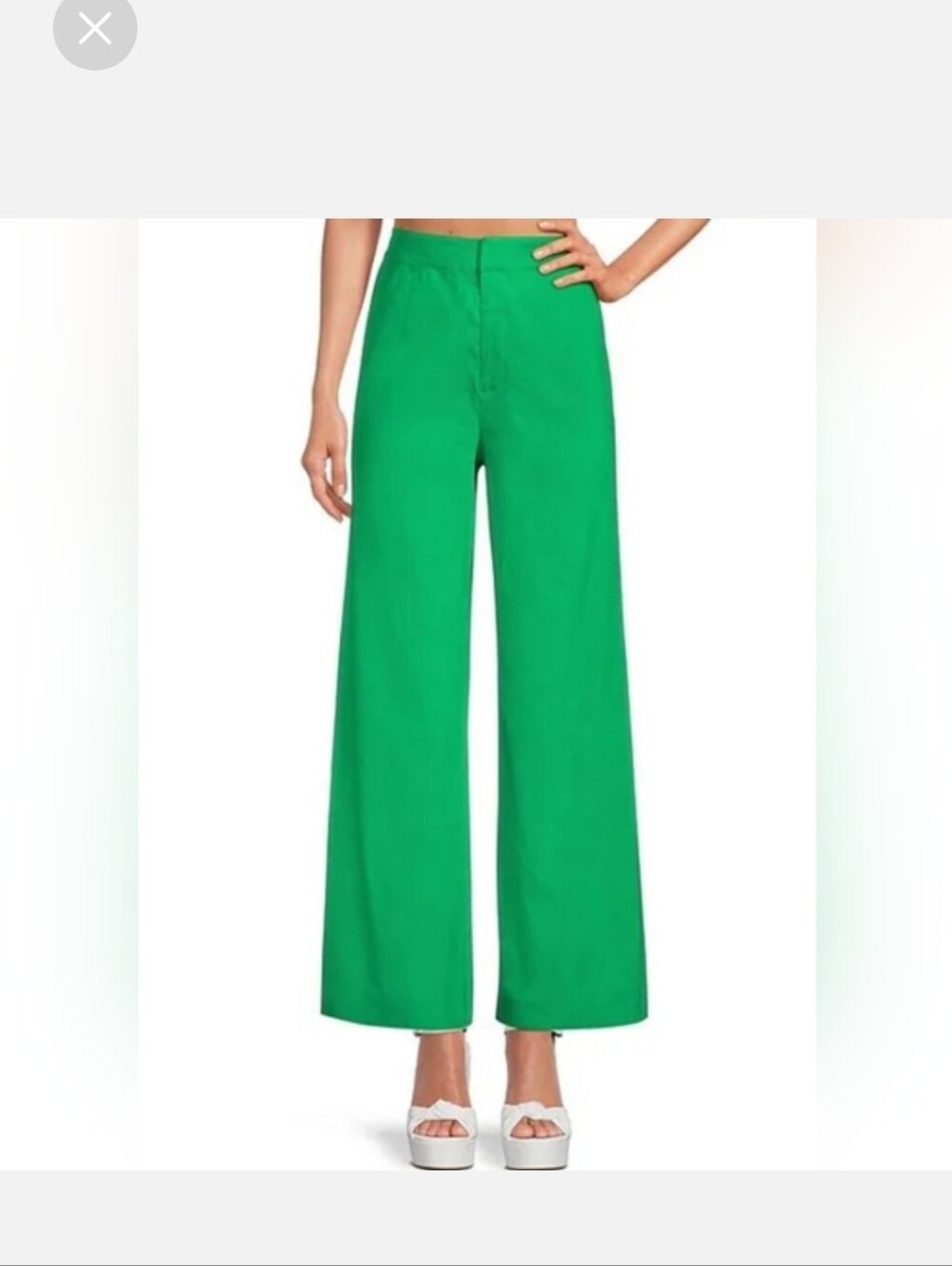 Gianni Bini Bright Green Wide-Leg Pants